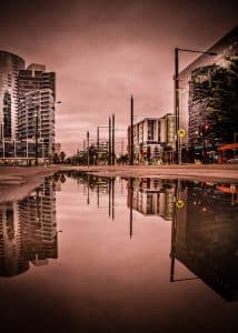 flooding, street, water